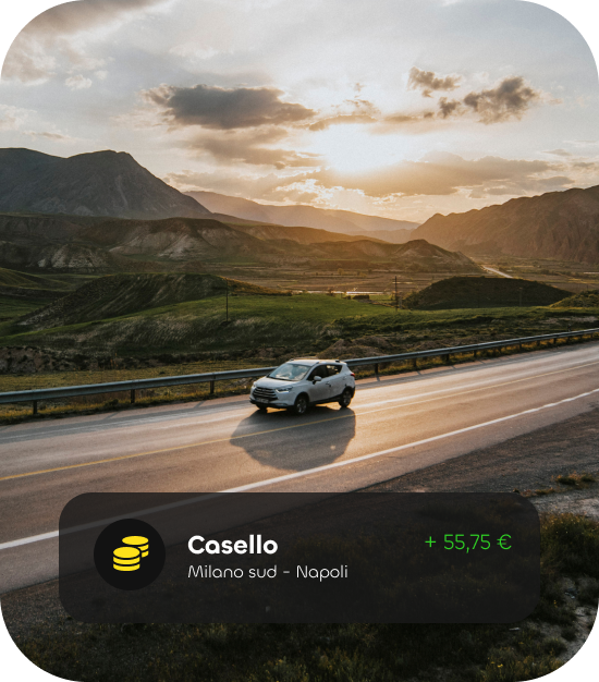 Auto che percorre l'autostrada