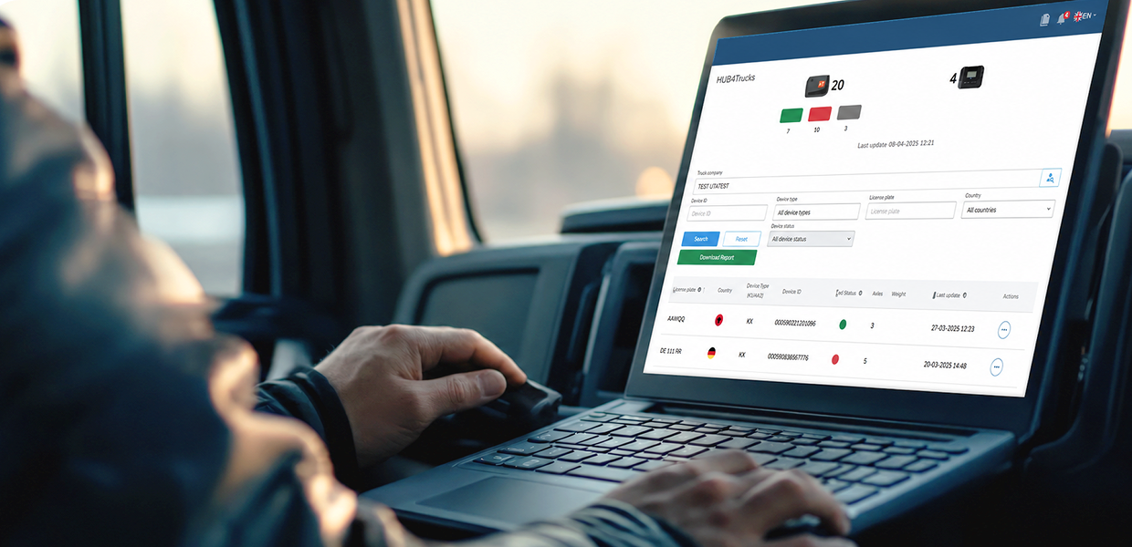 Fleet manager al lavoro sulla dashboard Hub4Trucks